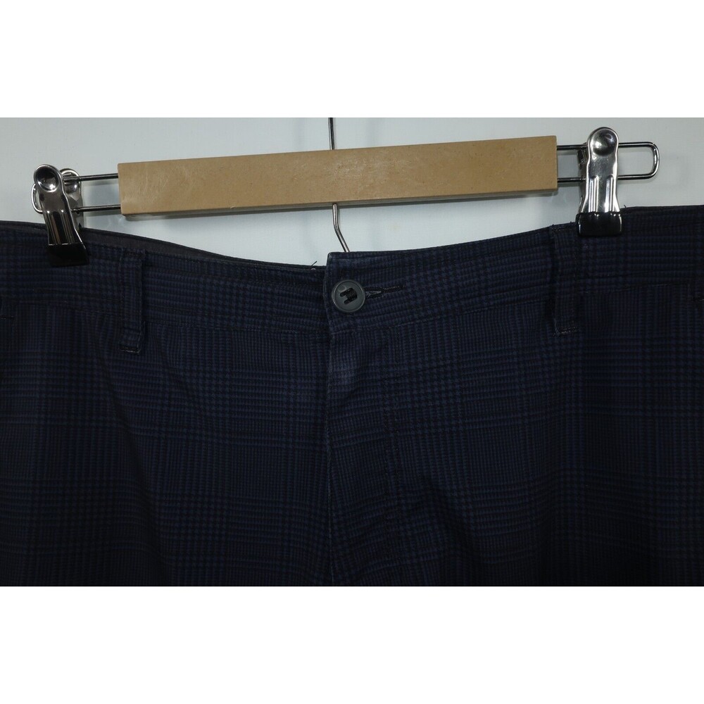 Da Hui Board Shorts Black Blue Plaid Houndstooth Hawaiian Surf Swim Trunks 38 - Picture 4 of 8